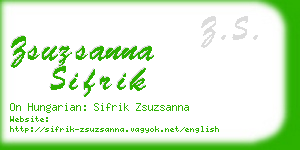 zsuzsanna sifrik business card